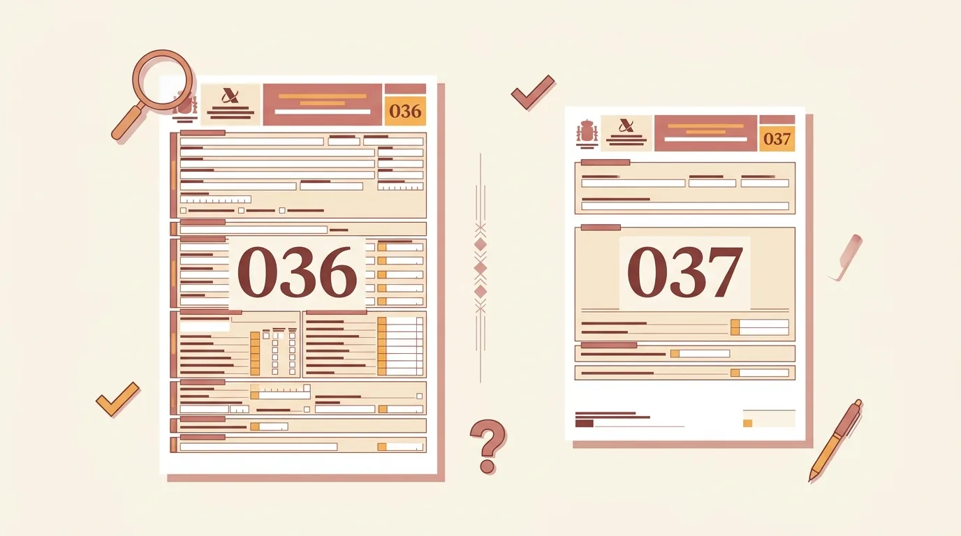 Modelo 036 y el suprimido modelo 037 de la declaración censal de la AEAT